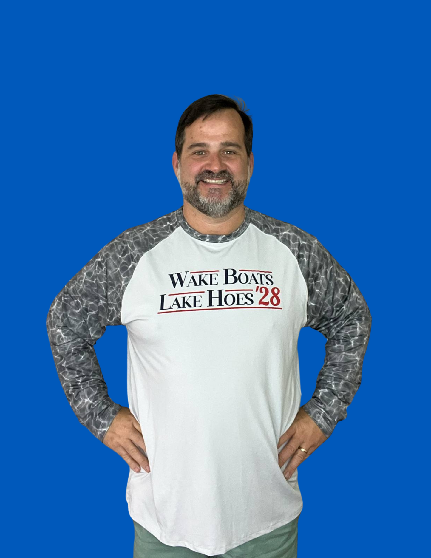 Wake Boats Lake Hoes '28 Long Sleeve Raglan Shirt