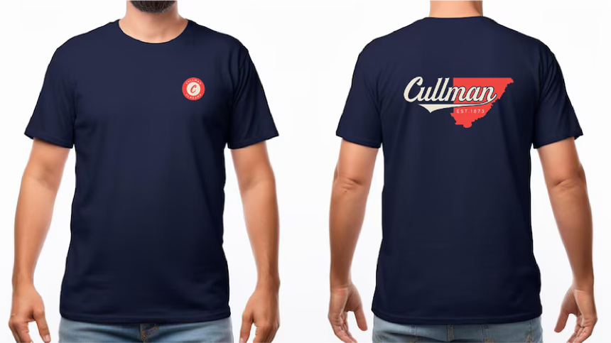 Cullman Heritage T-Shirt – Logo Front & Alabama Map Back