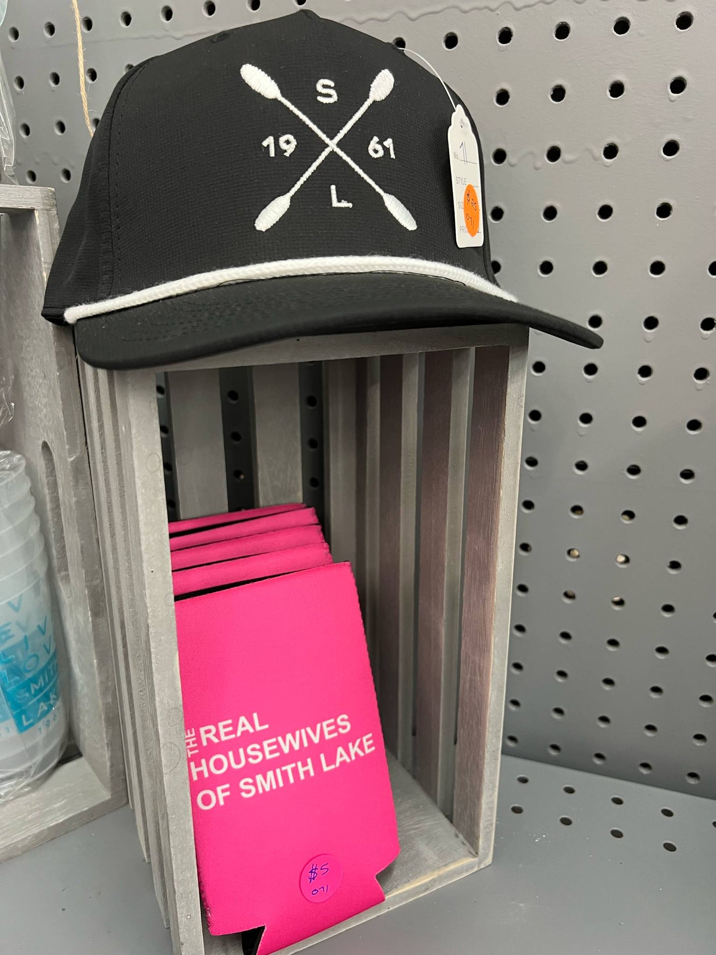 Smith Lake 1961 Oars Patch Hat – Black & White Rope Edition