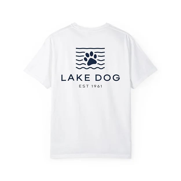 Lake Dog Paw Comfort Colors T-shirt