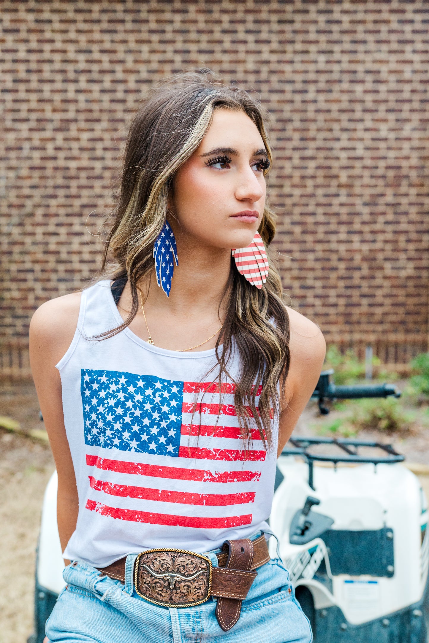 Custom Leather Feather Earrings