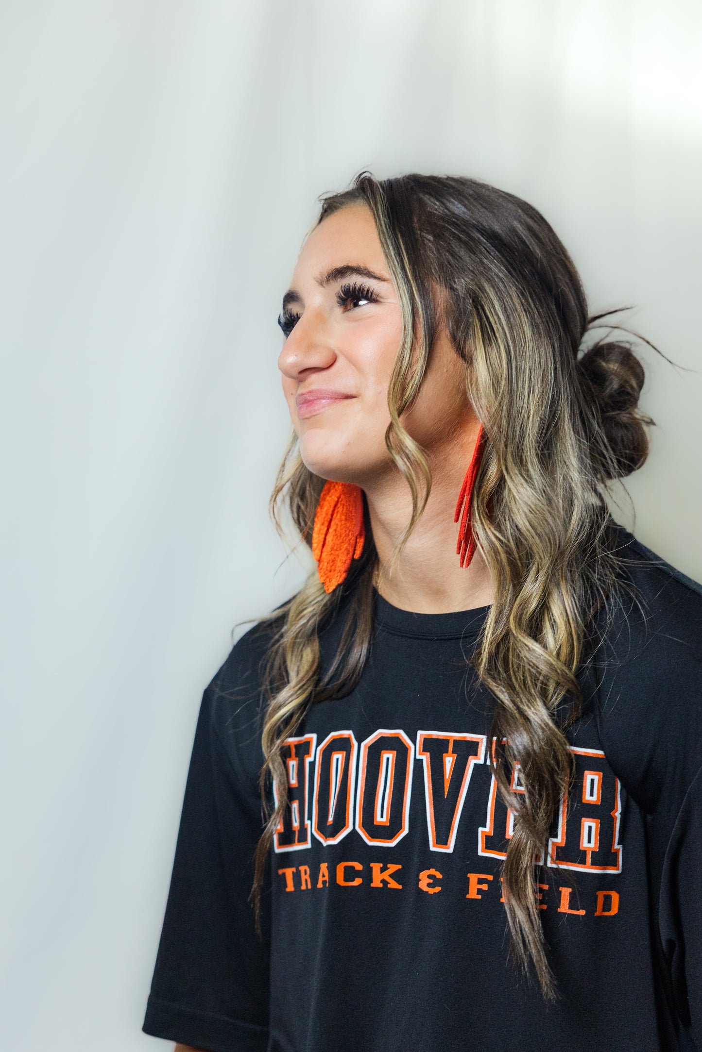 Glitter Floating Feather Earrings